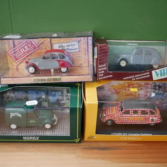 4x boxed Citroen model vehicles
