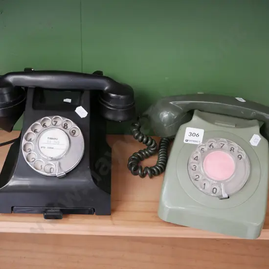 2x vintage dial phones
