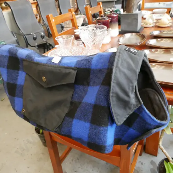 Swanndri checked dog coat - size Large