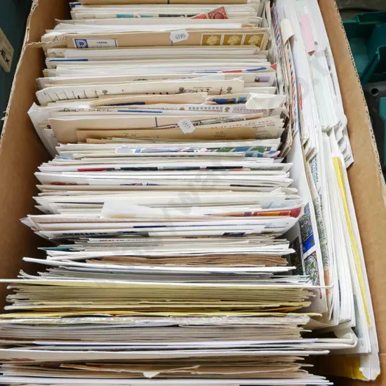 box of first day covers