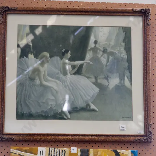 framed ballerina print