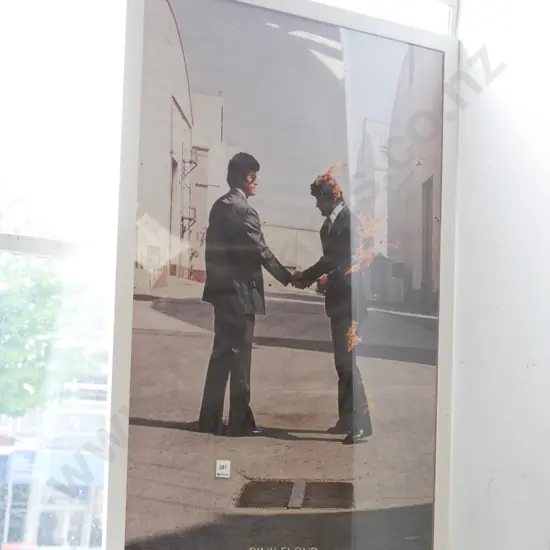 framed Pink Floyd poster