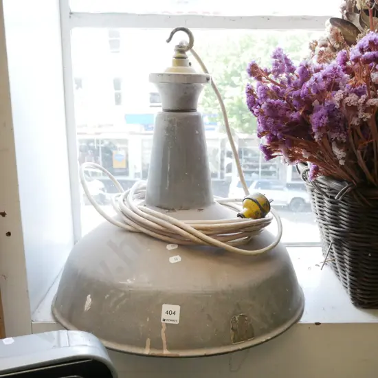 large industrial metal light fitting (needs attention)