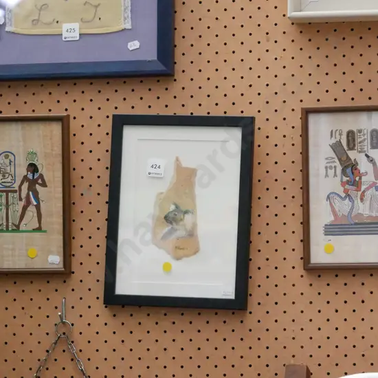 2x Egyptian souvenir artworks, Australian artwork