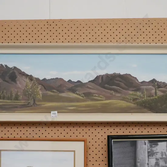 framed oil -  pastural landscape