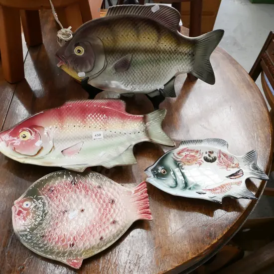 4x themed fish plates