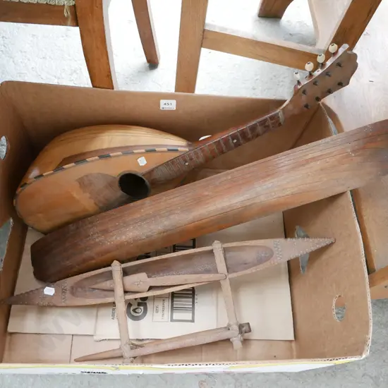 box; wooden boat holds, part lute