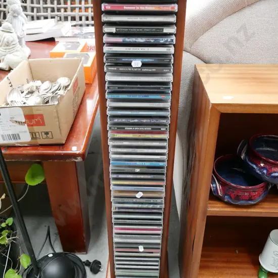 CD tower and CDs