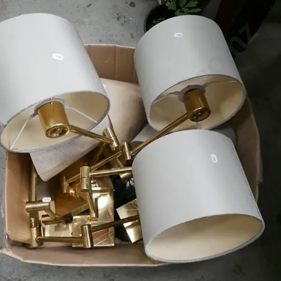 box; brass light fittings