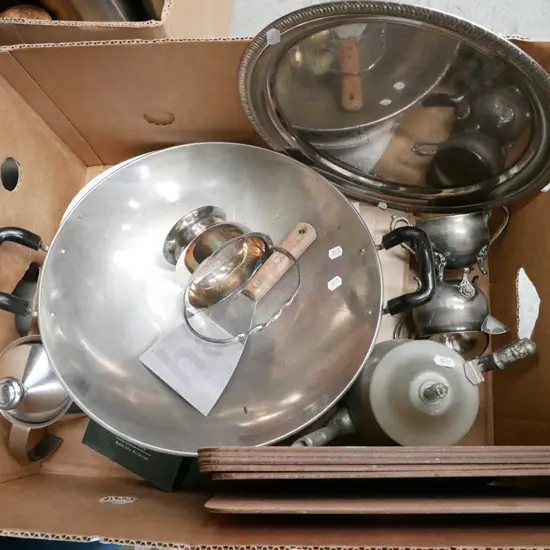 box; wok, placemats, plate ware