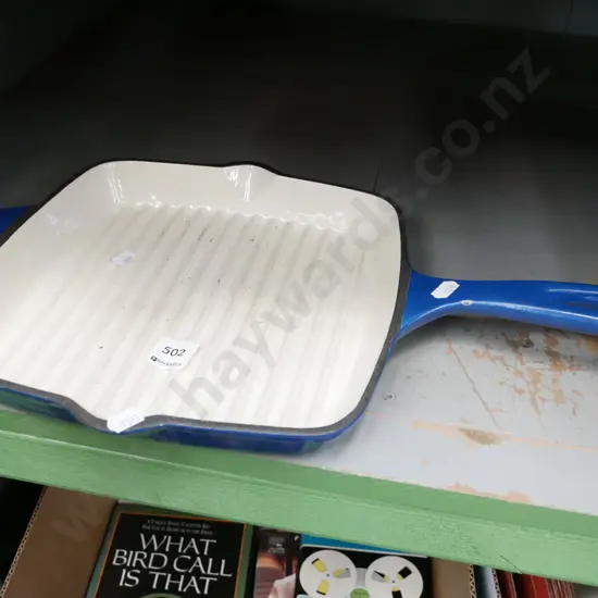 cast  and enamel skillet