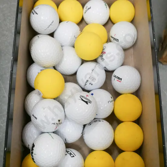 box of golf balls