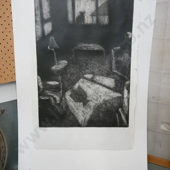 unframed ltd edition print - Empty Niche - foxing