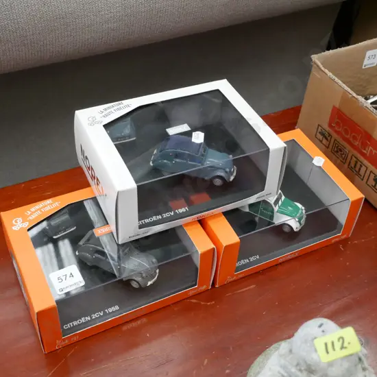 3x boxed Citroen model vehicles