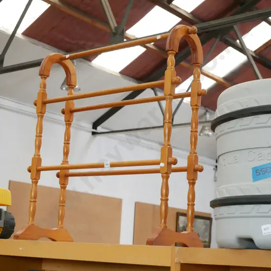 wooden towel rail