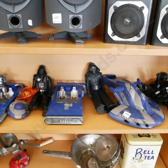 shelf of Star Wars figurines