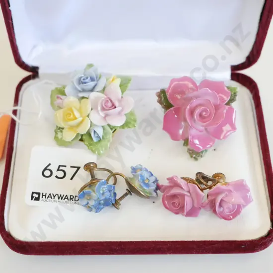 ceramic brooches & earrings