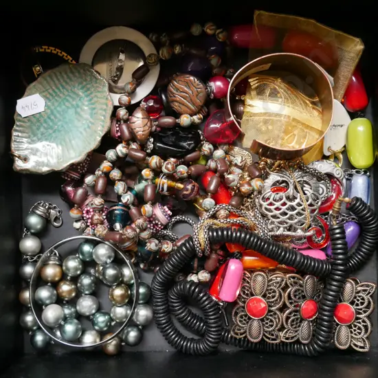 box of costume jewellery