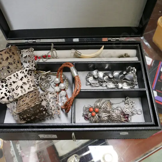 jewellery box and costume jewellery contents