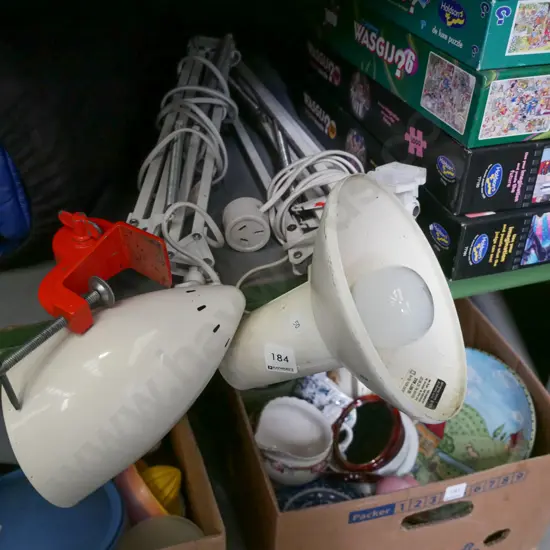 2x wall mounted anglepoise lamps