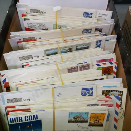 box; first day covers