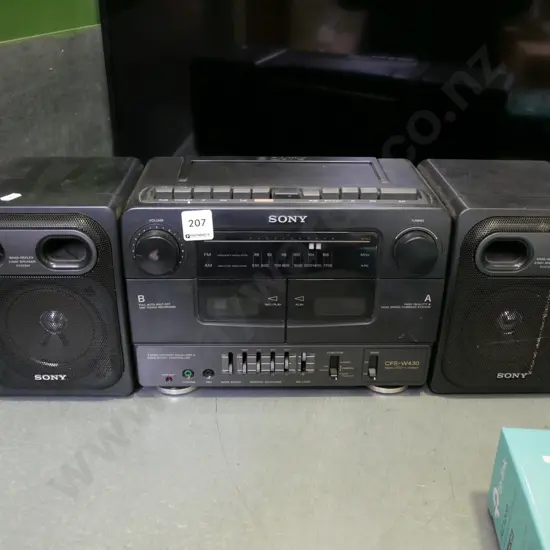 Sony twin cassette radio player