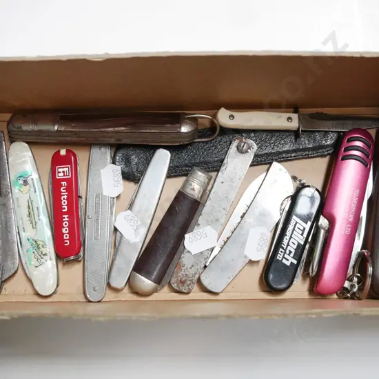 box of pocket knives