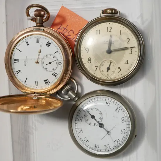 3x vintage stop watches - some have damage to glass