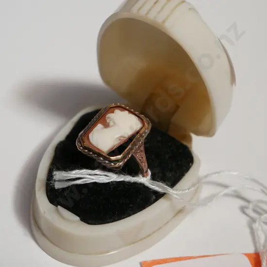 small cameo dress ring with some damage