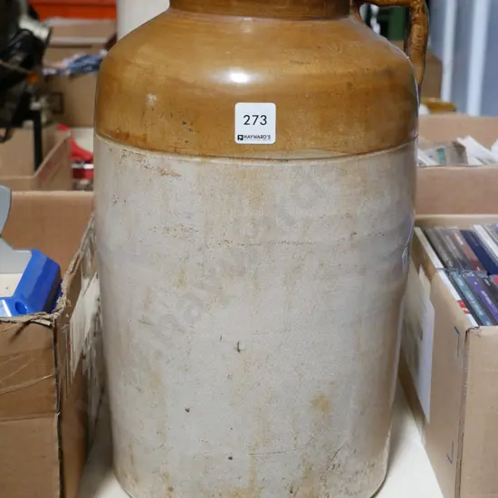 stoneware crock - missing screw top H-380