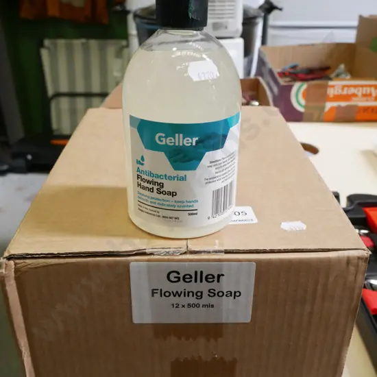 box; Geller antibacterial hand soap