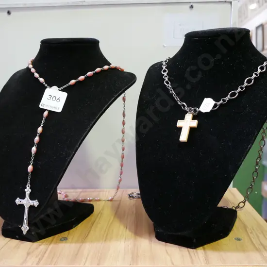 2x rosary beads - stands not included