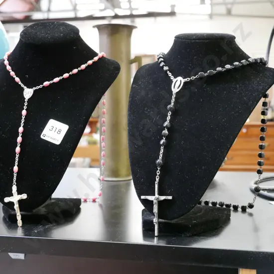 2x rosary beads - stands not included