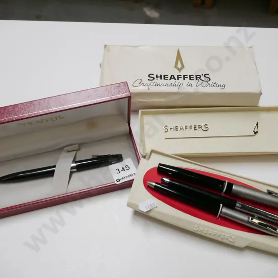 cased Sheaffers pens