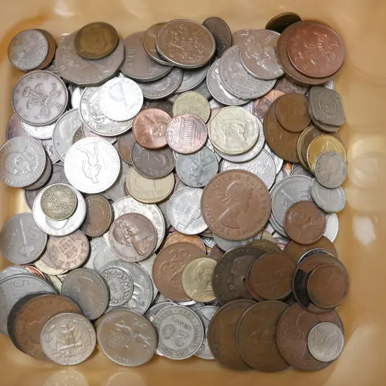 container of coins