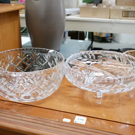 2 x crystal bowls