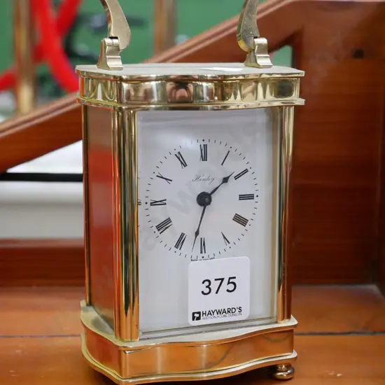 brass battery powered carriage clock