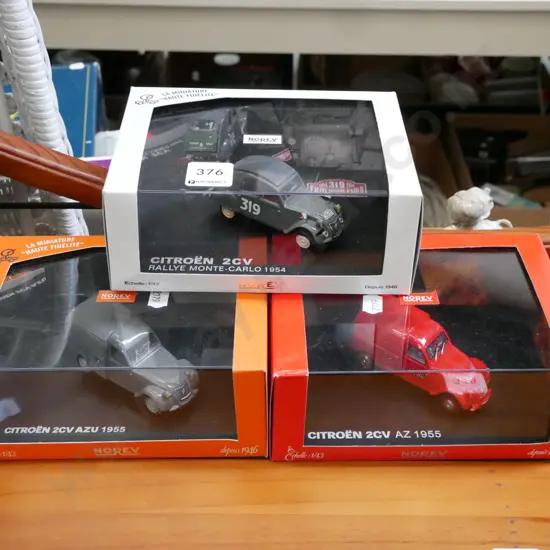3 x boxed Citroen model vehicles