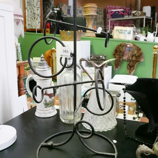 wrought metal wine rack