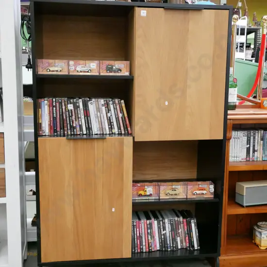 mdf 2 drawer display case/bookcase H-1510 W-1000 D-450