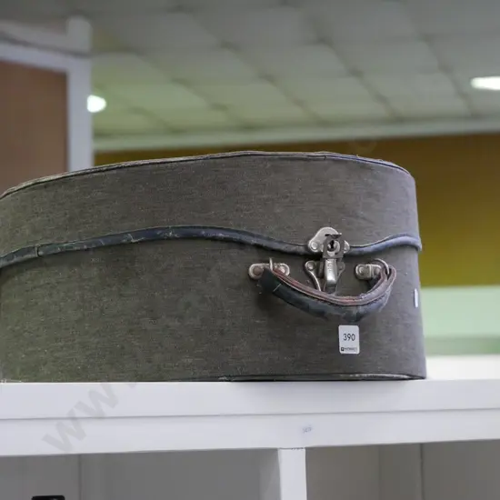 slightly damaged vintage hatbox