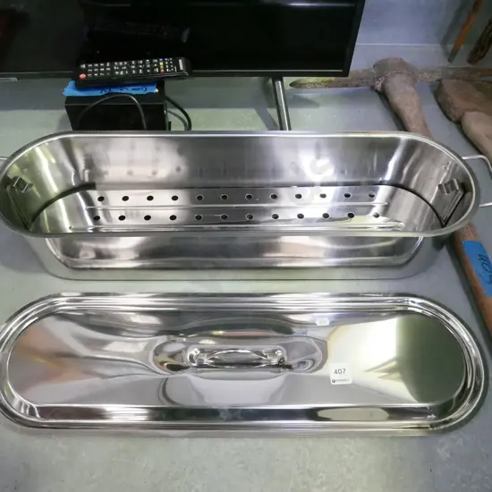 stainless steel fish poacher