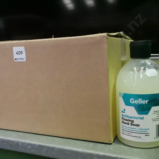 box; Geller antibacterial hand soap