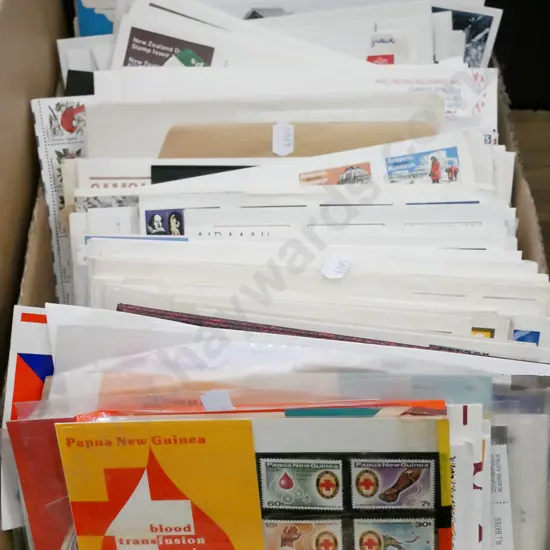 box of first day covers