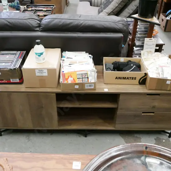 mdf faux wood veneer 2 drawer 1 door unit H-500 W-1500 D-380