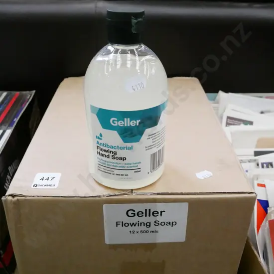 box; Geller antibacterial hand soap
