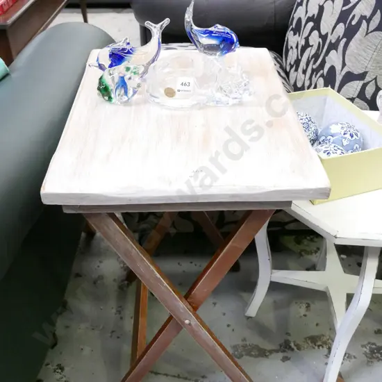 distressed painted foldaway table