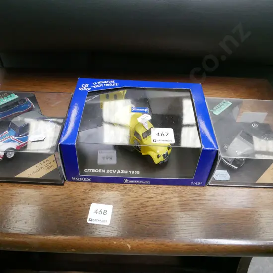 3x boxed Citroen model vehicles