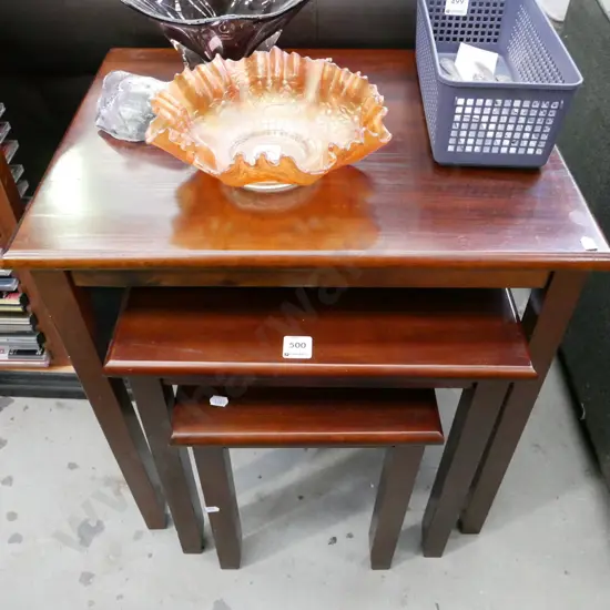 nest of 3 pine tables