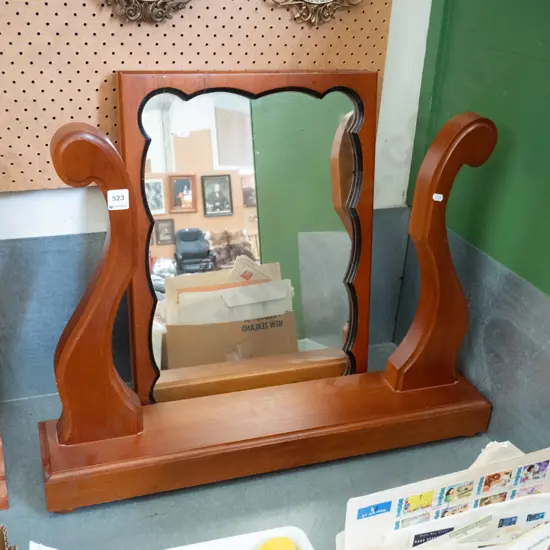 unfinished cheval mirror, single drawer taken from a mirror back dresser